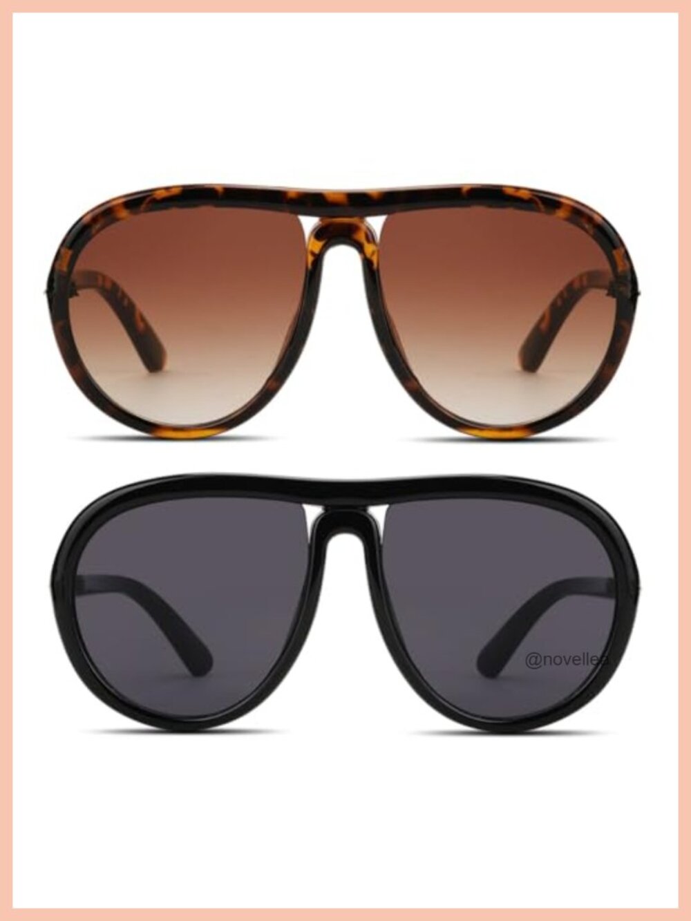 Retro Oversized Aviator Sunglasses UV400 Protection
